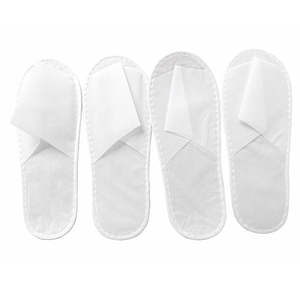 Logo personnalisable <span class=keywords><strong>jetable</strong></span> blanc PP non tissé velours Spa voyage pantoufles recyclables doux sécurité hôtel maison d'hôtes chez l'habitant - Product Image 5