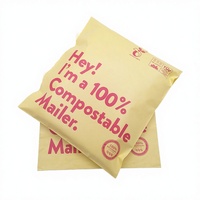 Emballage d'expédition pour vêtements personnalisé avec logo, écologique, résistant à l'humidité, épaisseur 4 mil, 100% biodégradable et compostable