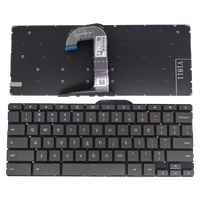 Teclado de Portátil en Inglés Estadounidense para HP Chromebook 14 14-DB 14 G6 14 G7 L82960-001, Teclado sin Marco, sin Retroiluminación