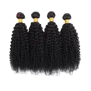 Ready To Ship Apple Girl 100% Virgin Remy Human Hair bundles Natural Color Virgin Cuticle Aligned Mongolian Kinky Curly hair