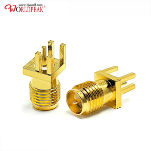 Đồng thau mạ Vàng RP <span class=keywords><strong>SMA</strong></span> nữ Jack kết nối để PCB cạnh gắn kết nữ receptacle <span class=keywords><strong>180</strong></span> độ mạ vàng - Product Image 2