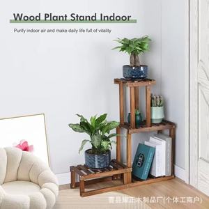 Soporte de madera para bonsáis, estante de suelo de varias capas para plantas de interior, para sala de estar, balcón, plantas verdes y suculentas junto a la ventana. - Product Image 5