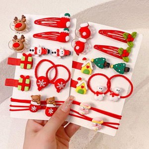 Jepit Rambut Natal BB Lucu Kartun Aksesoris Rambut Anak Natal Berbagai Gaya Jepit Rambut Ikat Rambut untuk Wanita dan Anak Perempuan - Product Image 3