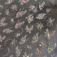 Nouveaux produits 2026 Tomoni – Autocollants papillons 3D transparents effet glaçon pour nail art, moins d'un dollar, jouets DIY