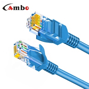 Câble réseau Ethernet Cat6 haute vitesse UTP <span class=keywords><strong>RJ45</strong></span>, <span class=keywords><strong>cordon</strong></span> de raccordement bleu, longueur personnalisée, câble FTP Cat6 - Product Image 1