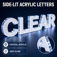 Lettres en relief LED personnalisées pour restaurant, café, boutique, parc - Enseignes lumineuses 3D extérieures, résistantes à l'eau, pour publicité