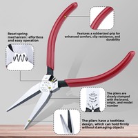 Pince coupante de précision japonaise importée MTC-13/18/15PS à bec effilé, à mâchoires dentelées, en acier au carbone, pour la coupe de fils et le maintien des objets