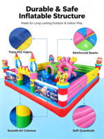 Aire de jeux gonflable sur le thème des animaux marins, château gonflable commercial pour la maternelle et la location pour fêtes d'enfants