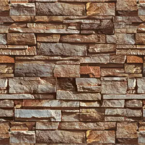 3D Stone Brick Pattern papel de parede Contemporary Design Background Vinyl Wallpaper para Home Decor Office Workplace Hotel