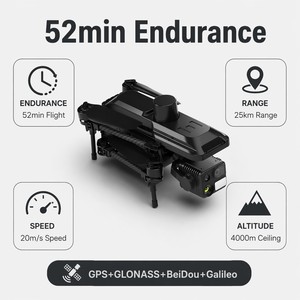 Système d'imagerie aérienne Razor-4T 4K, autonomie de 52 minutes, portée de 25 km, FPV de 10 km, évitement d'obstacles omnidirectionnel pour la surveillance industrielle - Product Image 4