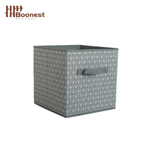 Contenedor de Almacenamiento Apilable de Tela Gris con Tapa - Tablero Extra Grueso de 2.5mm, Organizador de Ropa de Tela Virgen Inodora <span class=keywords><strong>para</strong></span> Armario - Product Image 3