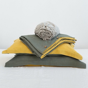 Hot Sale Luxury Pure Linen Duvet Bedding Set Queen/<b>King</b> Custom <b>Size</b> with AB Side Colors Printed Pattern Quality Grade Pillowcase - Product Image 4