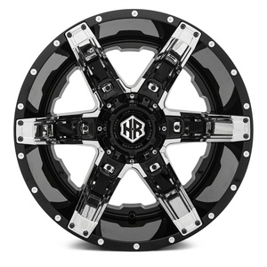 Nuevas llantas de aleación de aluminio forjado de lujo HRW PROJECT, diseño de radios negros, plato profundo, PCD 6x139.7 para SUV todoterreno Chevy - Product Image 1