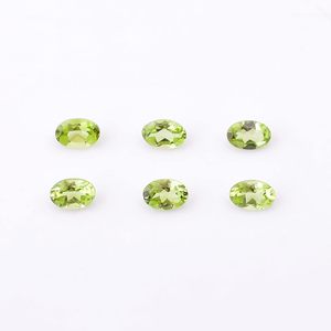 YASHEE - Piedra natural de peridoto ovalada de 5x3 mm, piedra calibrada para la fabricación de joyas, color verde - Product Image 4