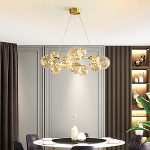 Simig lighting modern luxury gold glass bubble ball design unico moda <span class=keywords><strong>camera</strong></span> <span class=keywords><strong>da</strong></span> <span class=keywords><strong>letto</strong></span> foyer decor <span class=keywords><strong>lampadario</strong></span> - Product Image 3
