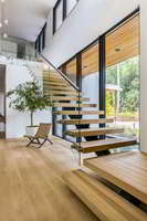 ECT 2023 Escalier moderne en bois léger à Led Mono Stringer Escalier