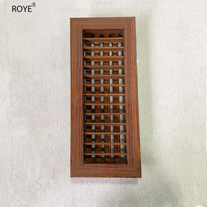 <span class=keywords><strong>Grille</strong></span> de sortie d'air conditionné en <span class=keywords><strong>bois</strong></span> à évent prolongé personnalisée persienne carrée pour ligne de garde-robe en acier avec finition grain de <span class=keywords><strong>bois</strong></span> - Product Image 1