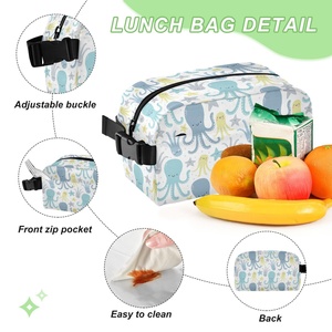 Small Cooler Bag Freezable Lunch Bag for Work School Travel Customs Cute Cartoon Lunch Bag for Adults Kids - Product Image 4