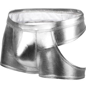 नकली चमड़े के पुरुषों के अंडरवियर कम वृद्धि वाले पुरुषों के सेक्सी अंडरवियर बॉक्सर शॉर्ट्स - Product Image 3