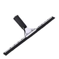 Raclette à vitres en acier inoxydable 10''/14''/16''/18'' réglable, durable, avec poignée en caoutchouc noir et bleu, marque YangMing