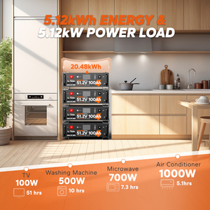 51 2V 100Ah LiTime ComFlex Edition LiFePO4 Battery 5120Wh CAN RS485 For Solar Power <b>System</b> Residential Commercial <b>Energy</b> <b>Storage</b> - Product Image 6