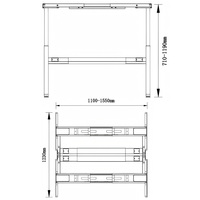 Bureau de travail électrique réglable en hauteur pour personnel, poste de travail informatique moderne, table d'étude ergonomique assis-debout