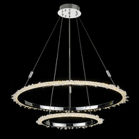 VH Grand lustre d'intérieur en cristal Design simple et élégant pour salle à manger familiale, escalier et villa au plafond pour hôtels