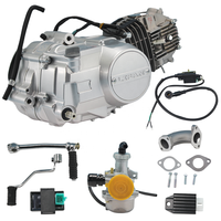 LIFAN 125cc 4 Stroke Horizontal Engine Motor Kit, Air-Cooled Manual Clutch Electric Kick Start Lifan125 Complete Engine Set