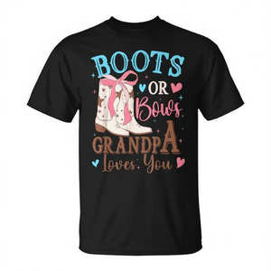 Camiseta para revelación de género con diseño de abuelo que te ama, de Boots Or Bows - Product Image 2