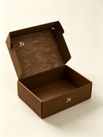 Boîte d'expédition rigide en carton ondulé écologique, recyclable et biodégradable, avec impression bronzée personnalisable pour bougies