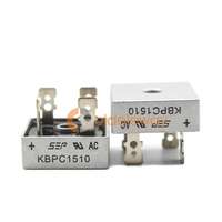 2 pièces KBPC1510 redresseurs électroniques professionnels au silicium 1000V 15A Diode Brid redresse professionnel électrique