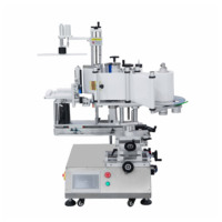 Machine d'étiquetage semi-automatique électrique pour bouteilles, autocollante, multifonctionnelle, à axe rotatif, pour bocaux en verre, bouteilles en plastique et bois