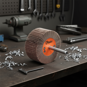 Roue à lamelles abrasives Ttake 40x10 mm, tige de 6 mm, grain 80, pour le meulage des métaux - Product Image 3