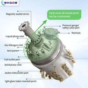 WHGCM 6000L резервуар высокого давления из нержавеющей стали, резервуар высокого давления, корпус высокого давления, контролируемый PLC, сертифицированная ASME/CE фотохимическая промышленность - Product Image 3