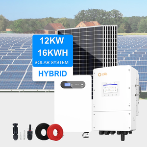 Kits complets 12KW 16KWH Système d'énergie solaire hybride triphasé Batterie 51.2V Mono pour usage domestique - Product Image 4