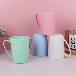 Mug réutilisable écologique en paille de blé avec poignée, tasse à boire minimaliste incassable pour la maison, la salle de bain, l'école, le bureau, la cuisine - Product Image 2