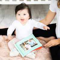 Vente en gros d'album photo en peluche V120 personnalisé mini album photo pour bébé jouet livre de collection cadeaux parfaits pour la fête prénatale nouveau parent