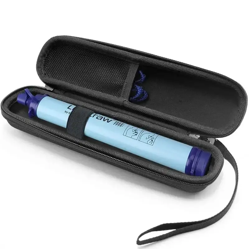 Estuche DE TRANSPORTE DE VIAJE duro Compatible con filtro de agua personal de acero Life Straw y soluciones de membrana Filtro DE AGUA DE PAJA