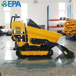 Free Shipping Mini Crawler Dumper 1 Ton Farm Construction Rotation Multi-functional Hydraulic Gasoline Mini Tracked Dumpers - Product Image 4