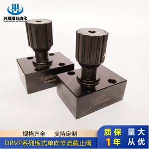 Vanne de régulation unidirectionnelle de type plaque série Xingchenrui Drvp pour le contrôle du débit d'huile, application haute pression - Product Image 1