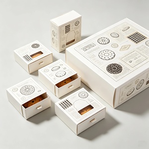 Recyclable Paper Donut Boxes Wholesale Custom Printing Disposable <b>Takeaway</b> Donut <b>Container</b> Personalized Packaging For Donut - Product Image 3