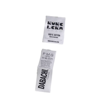 Étiquette de lavage recyclable rouleau vierge bord tissé en satin gros rouleau d'étiquettes de composition en satin blanc pour vêtement