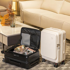 กระเป๋าเดินทางแบบเปิดด้านข้าง ทำจากนีโอพรีน ขยายได้ ป้องกันแบคทีเรีย ล้อหมุนได้ ขนาด 20 นิ้ว พร้อมกุญแจล็อค  กระเป๋าเดินทางอเนกประสงค์สำหรับขึ้นเครื่องบิน - Product Image 3