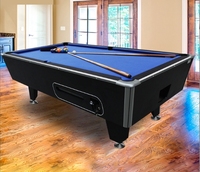 Table de billard de style moderne avec plateau en MDF ardoise, pour divertissement en club, fonctionnant à pièces de monnaie