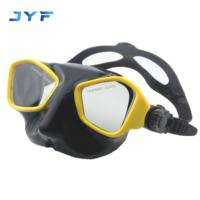 Masque de plongée en verre réglable de bonne qualité JYF, masque de plongée sous-marine à double lentille trempée