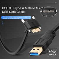 Cable de Datos Industrial USB 3.0 a Micro USB B Macho con Bloqueo, Triple Blindaje, 5Gbps, para Cámara de Visión Artificial
