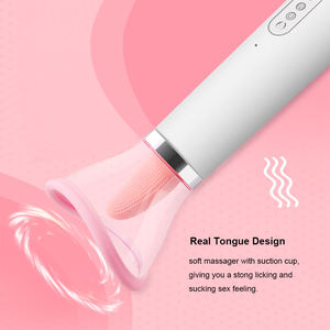 25cm grandi vibratori bacchetta magica pompa del seno lecca il capezzolo per le donne clitoride ventosa vaginale anale con spina riscaldata lingua Dildos giocattoli sessuali - Product Image 3