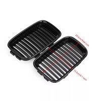 Sepasang kisi ginjal kisi depan hitam mengkilap, untuk BMW 3 Series E36 M3 1992-1996