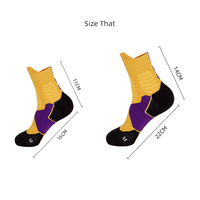 Haute qualité blanc violet rembourré hommes chaussettes équipage unisexe Elite Sport chaussettes basket-ball