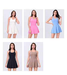 Joyyoung女式新款运动裙美容交叉背健身网球裙户外跑步层运动服 - Product Image 2